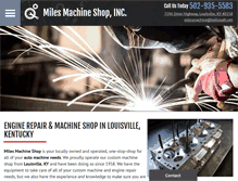 Tablet Screenshot of milesmachineshop.com